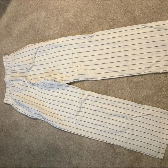 Sienna Sky Striped Wide Leg Pants in Cream and Blue - Picture 2 of 3